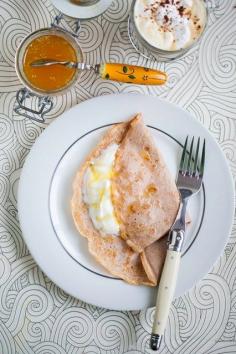 Chestnut Flour Pancakes & Orange Blossom Coconut Yoghurt
