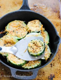 Parmesan crusted zucchini with black pepper, lemon zest and thyme. The BEST summer appetizer. Easy and delicious. Ready in 20 minutes.