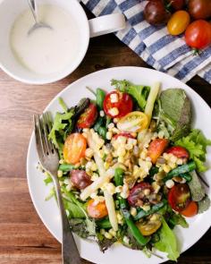 Summer Salad with Sesame Buttermilk Dressing