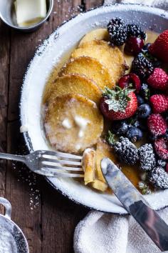 Sweet Buttered Polenta Pancakes with Fresh Summer Berries