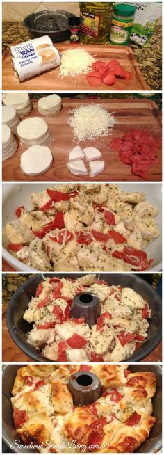 Easy Pull Apart Pizza Bread