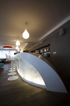 Restaurant at The Hotel Nevai, Verbier Switzerland designed by Yasmine Mahmoudieh Architect