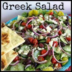 Greek Salad ~ Let Them Eat Clean #greeksalad #salad #veggies #dinner #cleanfood #letthemeatclean