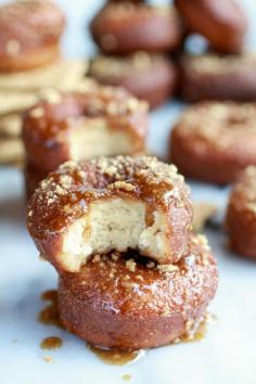 MIni Brown Sugar Glazed Graham Cracker Doughnuts