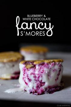 Blueberry & White Chocolate Fancy S'mores