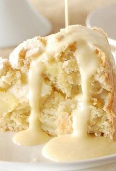 Irish Apple Cake with Custard Sauce