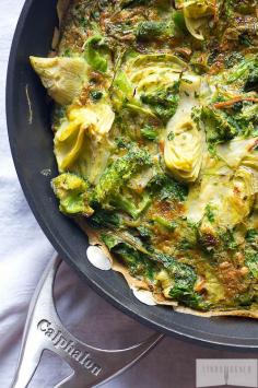 Easy Artichoke, Spinach, and Herb Frittata