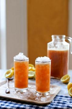 Peach and Cardamom Lemonade