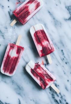 Call me cupcake: Strawberry peach popsicles with coconut milk