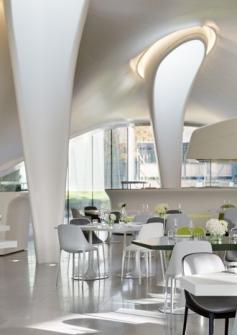 The Magazine Restaurant at the Serpentine Sackler Gallery extension, London by Zaha Hadid Architects