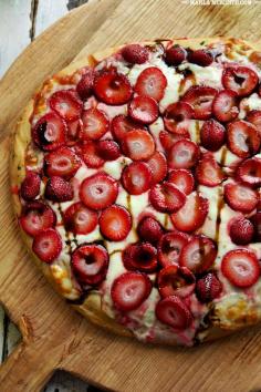 Strawberry & Pepper Jack Focaccia Pizza
