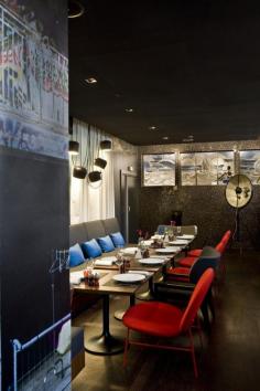 Restaurant at the MGallery Hotel Molitor Paris, Mgallery Collection designed by Jean Philippe Nuel of Agence Nuel