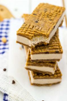 peanut butter and banana ice cream sandwiches