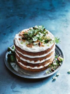 almond and orange blossom layer cake with vanilla ricotta icing from the occasions 2014 issue of donna hay magazine www.donnahay.com....