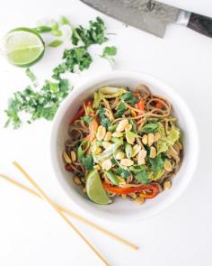 Peanut Noodles with Napa Cabbage