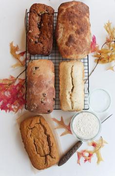 Five recipes for homemade bread.