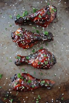 baked balsamic vinegar and soy sauce chicken.