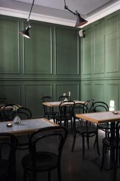 black thonet chair | with vintage green painted color | at bar & co.