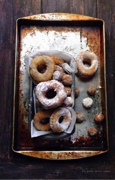 peach + curry buttermilk doughnuts