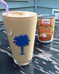 Simply too healthy, too easy too delicious! Im totally doing this!! Pumpkin Pie Smoothie 1/2 banana, 1/3 cup pumpkin puree, 1/3 cup plain Greek yogurt , 3/4 cup vanilla almond milk (or vanilla soy milk), few shakes of pumpkin pie spice, 4-5 ice cubes.