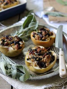 Turkey and sage stuffed apples