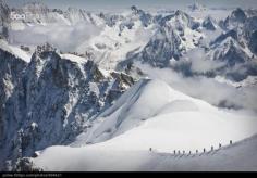 Mountaineers in the Alps