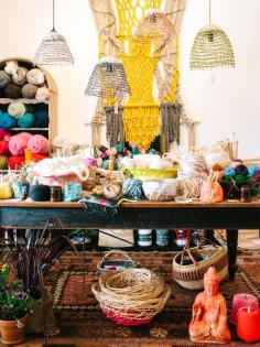 Raw Craft, a brand new craft supplies store in Robertson, NSW, opened by textile artist Natalie Miller and weaver / basket maker Harriet Goodall.  Photo - Rachel Kara for thedesignfiles.net