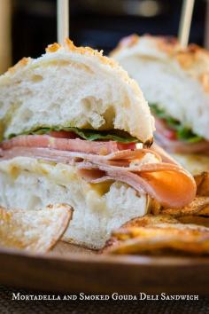 Mortadella and Smoked Gouda Deli Sandwiches