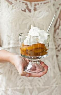 PEACH PAVLOVA WITH BOURBON WHIPPED CREAM