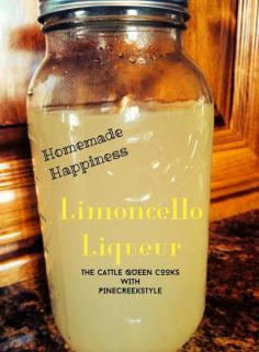 Limoncello Liqueur, Homemade Happiness...YES! It's that good!