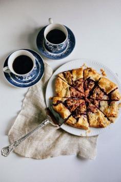 plum and marzipan crumble galette