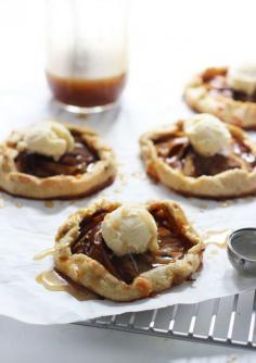 Individual Caramel Apple Galettes with Brown Butter