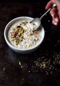 orange & pistachio oatmeal