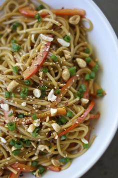 spicy asian noodles with peanut sauce
