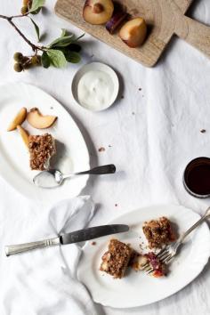Spelt Plum Cake with Crumble | Photography and Styling by Sanda Vuckovic