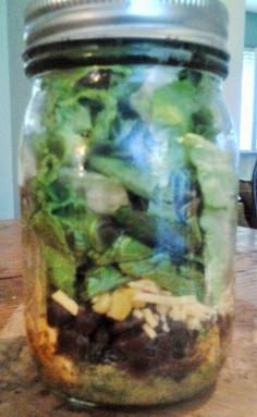 Cilantro Cumin Vinagrette with Lime, Salad in a Jar, Lunch for the Week