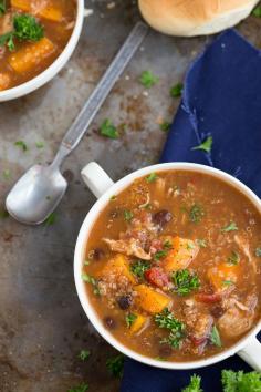 Crockpot Sweet Potato, Chicken, and Quinoa Soup | Chelsea's Messy Apron