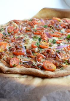 Herbed Tomato Bacon Pizza - pizza night at it's best!