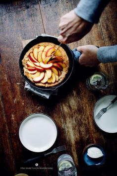 Baked Pancake with Nectarines | What Should I Eat for Breakfast