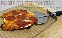 Double Stuffed Tortilla Pepperoni Pizza - OMGaaaah so delicious!!!