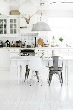 #white #kitchen # Floor