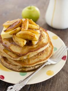 Cider Pancakes with Apples and Cider Salted Caramel