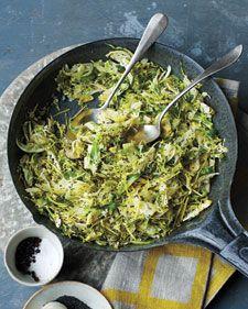 Shredded Brussels Sprouts with Lemon and Poppy Seeds