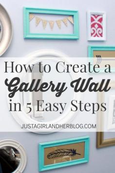 
                        
                            How to Create a Gallery Wall in 5 Easy Steps | JustAGirlAndHerBl...
                        
                    