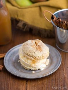Mini apple pie ice cream sandwiches