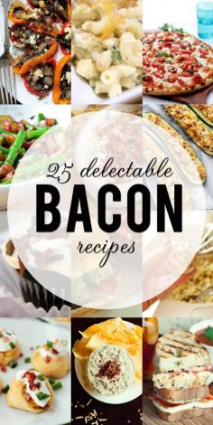 25 Recipe Love Letters to Bacon. Egg rolls, cupcakes, burgers, sides, and even dog biscuits. Yes, dog biscuits. Who doesn't love them some bacon? by Penney Lane Kitchen