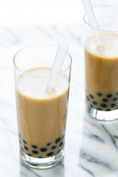 Passion Fruit Bubble Tea with Almond Milk