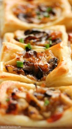 Caramelized Onion, Mushroom, Apple & Gruyere Bites - Table for Two