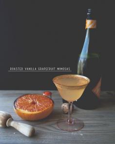 roasted vanilla grapefruit mimosas