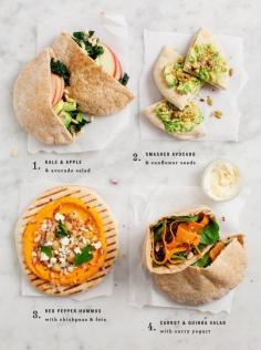 7 Ideas for Quick Vegetarian Pita Lunches